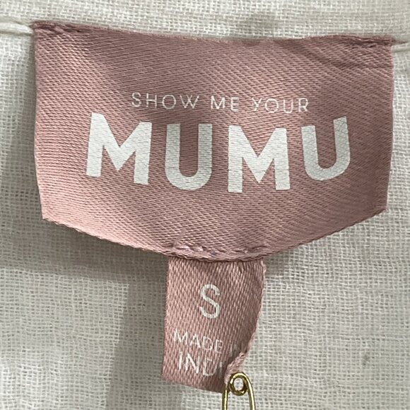 Show Me Your Mumu Coverup Womens S Cream Captain Button Down Gauze Maxi Beachy - Picture 5 of 10